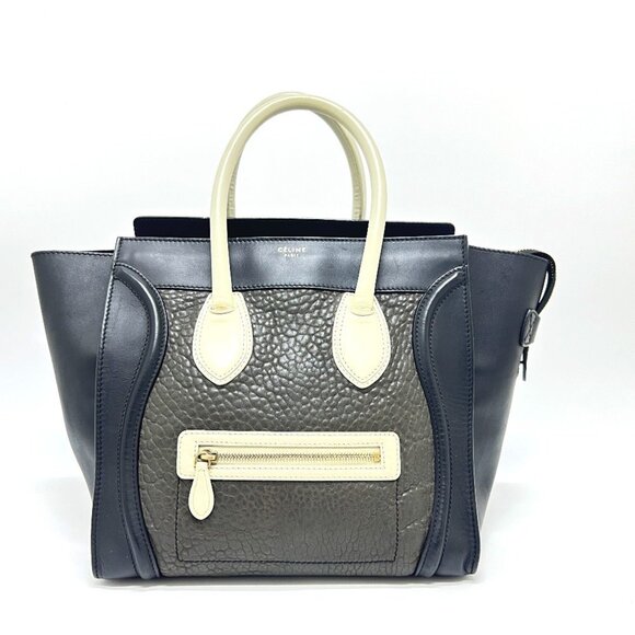 CELINE Black Leather Tote Bag - Picture 1 of 16